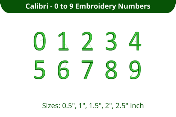 Calibri Font 0-9 Review