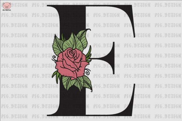 Flower Rose Font E Embroidery Review