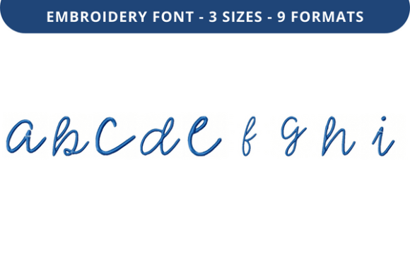 Melinoe Font a to I for Seasonal and Holiday Embroidery