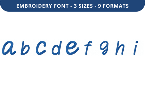 Quiet Dindle Font Lowercase a to I Review for Seasonal Stitching