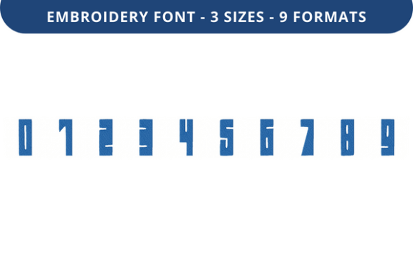 Rogue Fleet Font 0 to 9 Review for Boutique Sweatshirt Embroidery