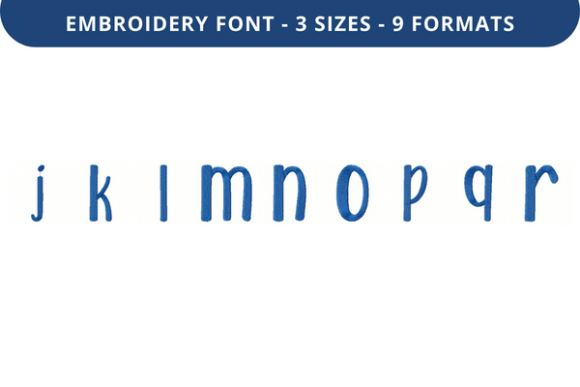 Rosmerta Font Lowercase J to R for Boutique Sweatshirts