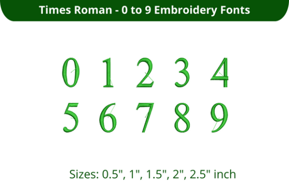 Times Roman Font 0-9 Review